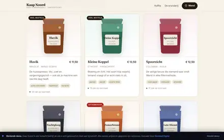 de koffiekaart