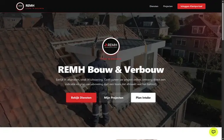 Scherm van REMH Bouw & Verbouw